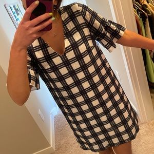 SOLD! Madewell Leighton Plaid Bell Sleeve Dress